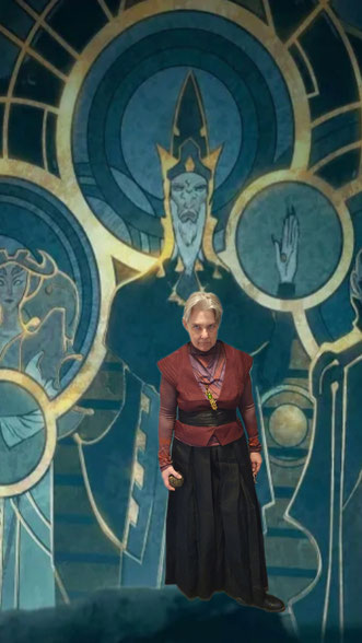 Iris.  Als Morgan Elsbeht  oder sith, aber mit einem Goldenen Herzen.