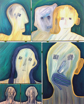 Gruppenbild 1: Öl auf Leinwand, 100 x 80 cm, 2017