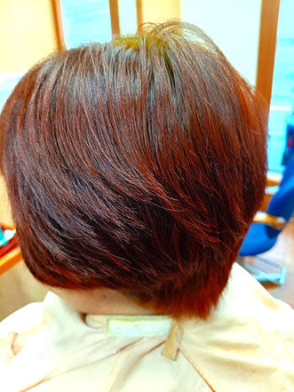 美らヘナの後シコン色