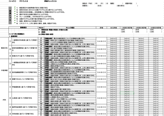 人事評価ラダー制作例 (中規模病院での例)