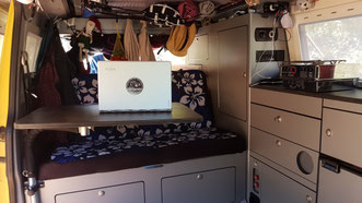 Homeoffice in unserem VW T5