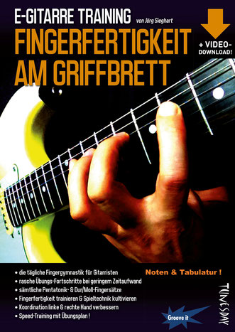 Cover zur E-Gitarrenschule E-Gitarre Training Fingerfertigkeit am Griffbrett