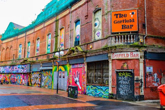 Belfast, Graffiti, Backstein, Garfield Bar, Nordirland, Tipps, Die Traumreiser