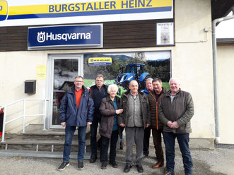 Heinz Burgstaller sen. mit Gattin und 5 ehem. Lehrlinge
