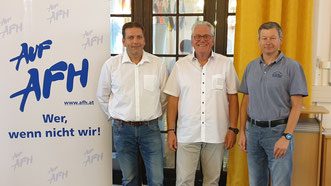 Der neue Bundesvorsitzende Karl Doppler mit Werner Hammer und Volker Grote
