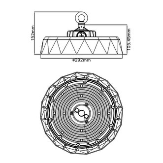 dimmbare LED UFO Leuchte