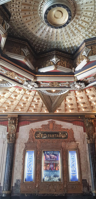 The Hollywood Pantages Theatre on Hollywood Blvd, was the location for the Academy Awards ceremonies when John Wayne was nominated for Best Actor in "Sands of Iwo Jima" and when he picked up Oscars on behalf of John Ford and Gary Cooper.
