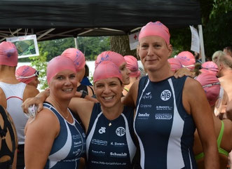 Christiane Tchorz, Anja Plasger und Nicole von Döllen starteten wie im Vorjahr auf der Kurzstrecke.