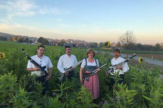 von links: Thomas Daferner, Irmgard Daferner, Paul Gastl, Paul Plöckl