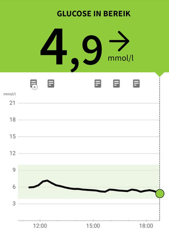 glucose meting tijdens wandelen