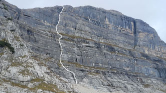 ungefährer Routenverlauf "Sonnenfelsgasse", Kleines Tragl Ostwand