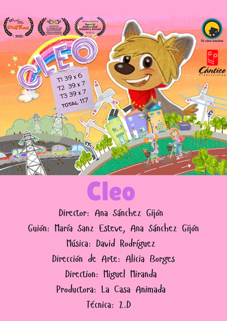 Miniserie Animada Cleo. España. Distribuye en inglés y español neutro Cántico