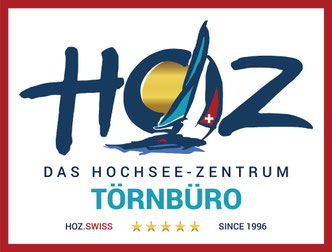 ogo des HOZ Hochseezentrum Törnbüros für weltweite Segel- und Motorboot-Meilentörns und Skippertrainings seit 1996