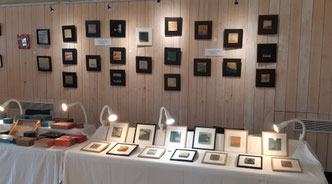 En présence de 24 autres créateurs, mon stand de marqueterie contemporaine .