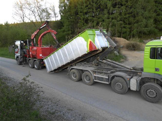 Mobile Holz Schredderanlage