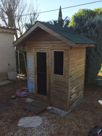 Rénovation sauna Bardage Douglas