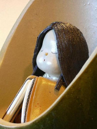焼き物の「かぐや姫」 かぐや姫の陶人形 - 遠州森町一宮の創作陶芸工房アートファーム