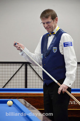 Torbjorn Blomdahl won 3 Cushion World Championship 2015　※写真は2013ヤマニカップ