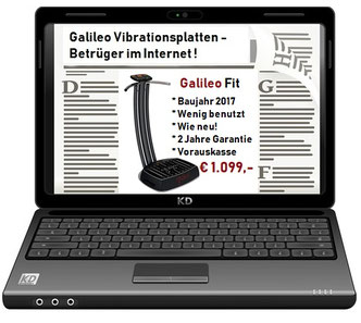 Gebrauchte Galileo Vibrationsplatten, Betrüger im Internet! Galileo Vibrationsgeräte gebraucht, Garantie