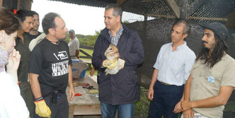 Visita y apoyo del Ministro de A. Agrarios Topo Rodríguez.