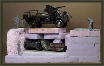 Bedford QL & 6 PDR. Gun, Diorama 1:35, Building Report, Stage 1