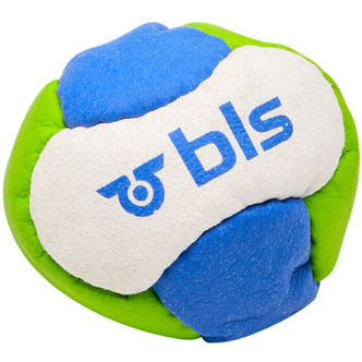 Mit Logo bedruckte Footbags. Bedruckt von jonglierbälle.ch.