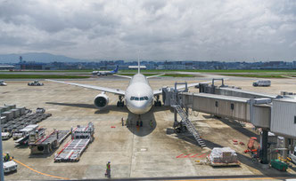 福岡空港での駐機