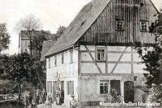 Bild: Wünschendorf Erzgebirge Preißlers Kolonialwaren 1907