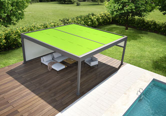 markilux markant grün Markise für große Terrasse fink markisen sonnenschutz großostheim Sonnensegel