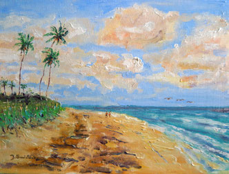 South Beach Vero, 9x12, oil, $ 330