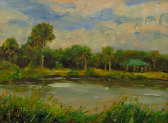 Pelicans Island. Oil, 9x12, $300/Best in Plein Air/