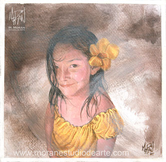 retrato al oleo Mauricio Moran Estudio De Arte 