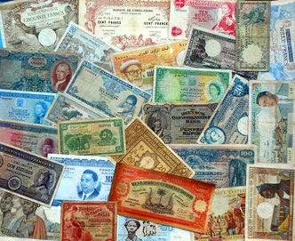 Miscelánea de billetes de África