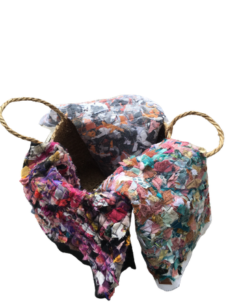 échantillons de tissus recyclés