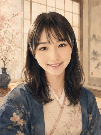 チャットGPT画像生成　和風イラスト風