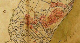 Detail du cadastre de 1813 section B (retouchée)