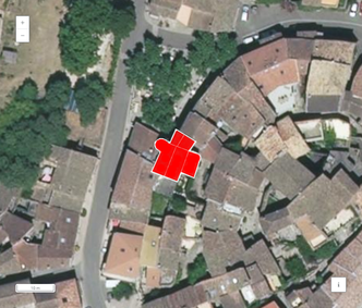 Le château au centre (IGN 2020)