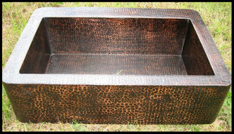 Plain Hand Hammered Copper Sink