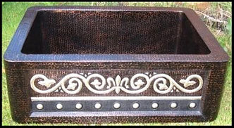 Nickeled Fleur de Lis and Stud Design