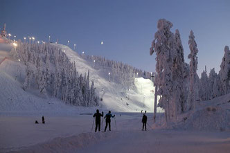 Wintersportgebiet Ruka - Urlaub - Winterurlaub im Blockhaus - Blockhäuser aus Finnland