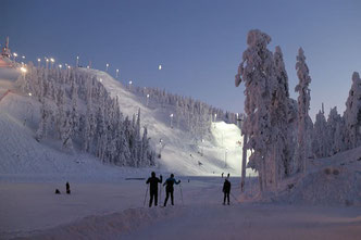 Wintersportgebiet Ruka - Urlaub - Winterurlaub im Blockhaus - Blockhäuser aus Finnland