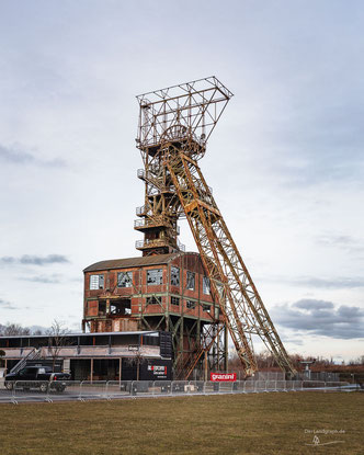 Förderturm und Maschinenhaus der Zeche Ewald Fortsetzung Schacht 3 in Oer-Erkenschwick im Ruhrgebiet