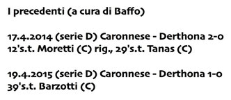 I PRECEDENTI DI CARONNESE - DERTHONA