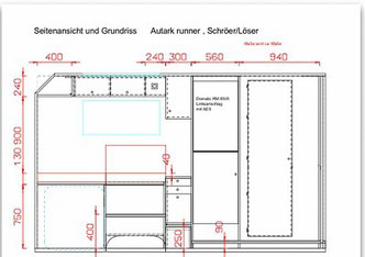 Woelcke Wölcke Autark sprinter allrad 4x4 grün paul wohnmobil reisemobil bauplan grundriss zeichnung