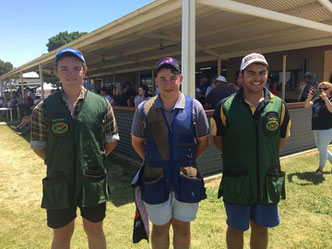 L - R:  Jack Sandral, Tom Bilney (member Gosgrove G.C.), & Jacob Motha.