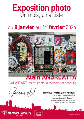 Alain Andreatta exposition Gainsb'Art Serge Gainsbourg Monfort L'Amaury