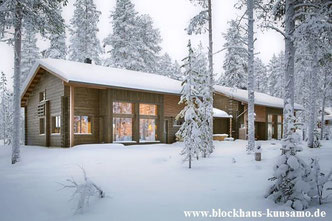 Wohnblockhaus - Holzhaus in massiver Blockbauweise