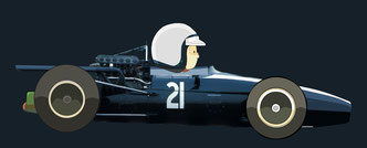Pedro Rodriguez by Muneta & Cerracín - México Cooper Car Company - Cooper T81B - Maserati V12