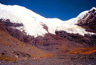 Gletscherzunge am Karo-la Pass