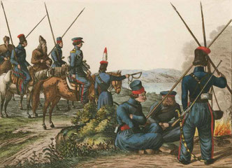 Armée cosaque vers 1815 (source : journal Républicain lorrain)
